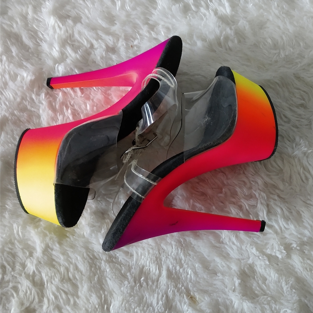 Size 8 neon heels